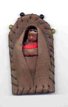 Native American Reproduction Cradleboard with Papoose