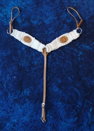 Tooled Inset String Breast Collar -- Scale Miniature