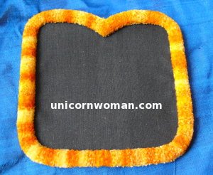 Gold/orange Varigated Corona Saddle Pad